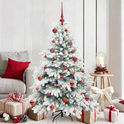 vidaXL Künstlicher Weihnachtsbaum mit 150 LEDs Weiß 150 cm PE und PVC - Weiß vidaXL Künstlicher Weihnachtsbaum mit 150 LEDs Weiß 150 cm PE und PVC - Weiß