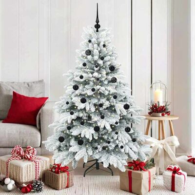 vidaXL Künstlicher Weihnachtsbaum mit 150 LEDs Weiß 150 cm PE und PVC - Weiß vidaXL Künstlicher Weihnachtsbaum mit 150 LEDs Weiß 150 cm PE und PVC - Weiß
