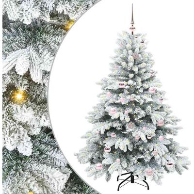 vidaXL Künstlicher Weihnachtsbaum mit 150 LEDs Weiß 150 cm PE und PVC - Weiß vidaXL Künstlicher Weihnachtsbaum mit 150 LEDs Weiß 150 cm PE und PVC - Weiß