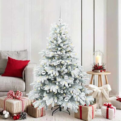 vidaXL Künstlicher Weihnachtsbaum mit 150 LEDs Weiß 150 cm PE und PVC - Weiß vidaXL Künstlicher Weihnachtsbaum mit 150 LEDs Weiß 150 cm PE und PVC - Weiß