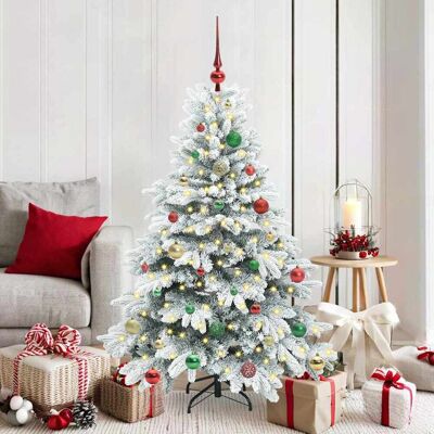 vidaXL Künstlicher Weihnachtsbaum mit 150 LEDs Weiß 150 cm PE und PVC - Weiß vidaXL Künstlicher Weihnachtsbaum mit 150 LEDs Weiß 150 cm PE und PVC - Weiß