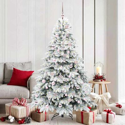 vidaXL Künstlicher Weihnachtsbaum mit 300 LEDs Weiß 180 cm PE und PVC - Weiß vidaXL Künstlicher Weihnachtsbaum mit 300 LEDs Weiß 180 cm PE und PVC - Weiß