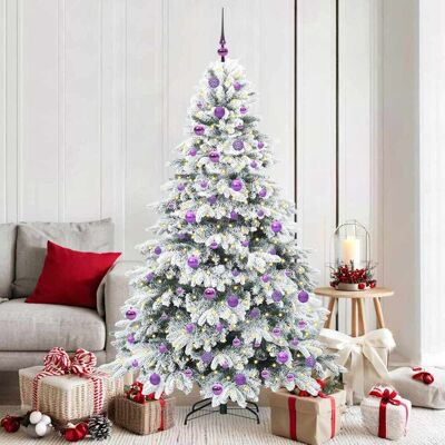vidaXL Künstlicher Weihnachtsbaum mit 300 LEDs Weiß 180 cm PE und PVC - Weiß vidaXL Künstlicher Weihnachtsbaum mit 300 LEDs Weiß 180 cm PE und PVC - Weiß