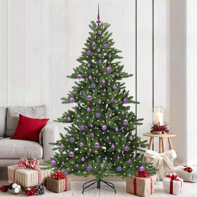 vidaXL Künstlicher klappbarer Weihnachtsbaum Grün 210 cm PVC und Stahl - Grün vidaXL Künstlicher klappbarer Weihnachtsbaum Grün 210 cm PVC und Stahl - Grün