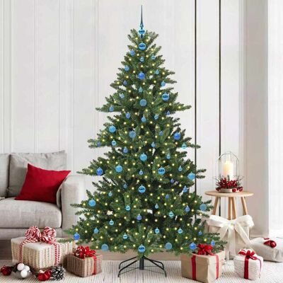 vidaXL Künstlicher klappbarer Weihnachtsbaum Grün 210 cm PVC und Stahl - Grün vidaXL Künstlicher klappbarer Weihnachtsbaum Grün 210 cm PVC und Stahl - Grün