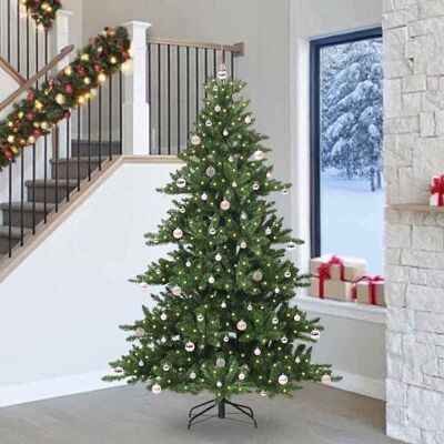 vidaXL Künstlicher klappbarer Weihnachtsbaum Grün 240 cm PVC und Stahl - Grün vidaXL Künstlicher klappbarer Weihnachtsbaum Grün 240 cm PVC und Stahl - Grün