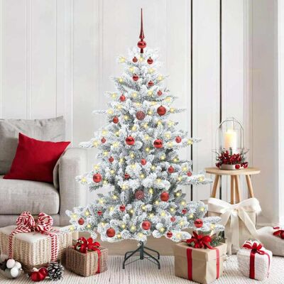 vidaXL Künstlicher klappbarer Weihnachtsbaum Weiß 150 cm PVC und Stahl - Weiß vidaXL Künstlicher klappbarer Weihnachtsbaum Weiß 150 cm PVC und Stahl - Weiß