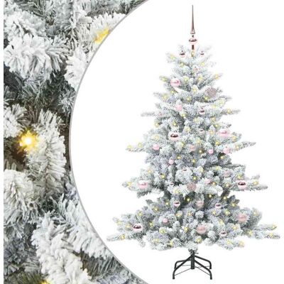 vidaXL Künstlicher klappbarer Weihnachtsbaum Weiß 150 cm PVC und Stahl - Weiß vidaXL Künstlicher klappbarer Weihnachtsbaum Weiß 150 cm PVC und Stahl - Weiß