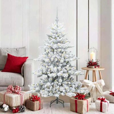 vidaXL Künstlicher klappbarer Weihnachtsbaum Weiß 150 cm PVC und Stahl - Weiß vidaXL Künstlicher klappbarer Weihnachtsbaum Weiß 150 cm PVC und Stahl - Weiß