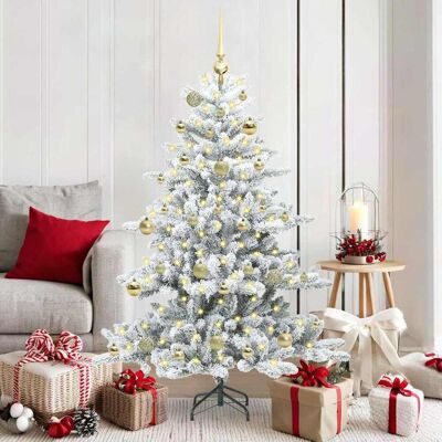 vidaXL Künstlicher klappbarer Weihnachtsbaum Weiß 150 cm PVC und Stahl - Weiß vidaXL Künstlicher klappbarer Weihnachtsbaum Weiß 150 cm PVC und Stahl - Weiß
