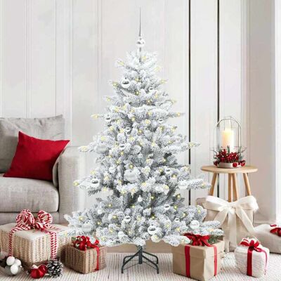 vidaXL Künstlicher klappbarer Weihnachtsbaum Weiß 150 cm PVC und Stahl - Weiß vidaXL Künstlicher klappbarer Weihnachtsbaum Weiß 150 cm PVC und Stahl - Weiß