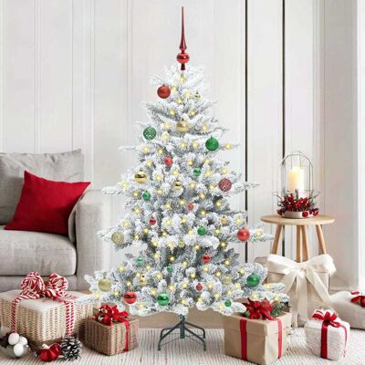 vidaXL Künstlicher klappbarer Weihnachtsbaum Weiß 150 cm PVC und Stahl - Weiß vidaXL Künstlicher klappbarer Weihnachtsbaum Weiß 150 cm PVC und Stahl - Weiß