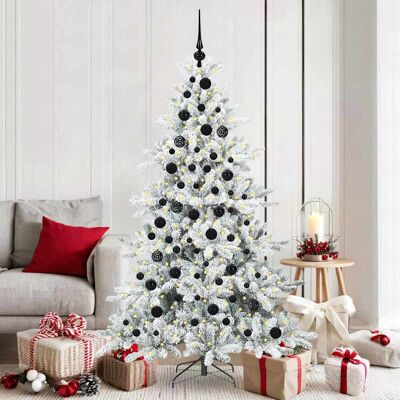 vidaXL Künstlicher klappbarer Weihnachtsbaum Weiß 180 cm PVC und Stahl - Weiß vidaXL Künstlicher klappbarer Weihnachtsbaum Weiß 180 cm PVC und Stahl - Weiß
