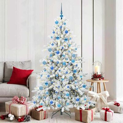 vidaXL Künstlicher klappbarer Weihnachtsbaum Weiß 180 cm PVC und Stahl - Weiß vidaXL Künstlicher klappbarer Weihnachtsbaum Weiß 180 cm PVC und Stahl - Weiß