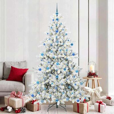 vidaXL Künstlicher klappbarer Weihnachtsbaum Weiß 210 cm PVC und Stahl - Weiß vidaXL Künstlicher klappbarer Weihnachtsbaum Weiß 210 cm PVC und Stahl - Weiß
