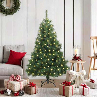 vidaXL Künstlicher Weihnachtsbaum mit 150 LEDs Grün 120 cm PE und PVC - Grün vidaXL Künstlicher Weihnachtsbaum mit 150 LEDs Grün 120 cm PE und PVC - Grün