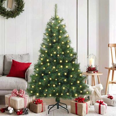 vidaXL Künstlicher Weihnachtsbaum mit 150 LEDs Grün 150 cm PE und PVC - Grün vidaXL Künstlicher Weihnachtsbaum mit 150 LEDs Grün 150 cm PE und PVC - Grün