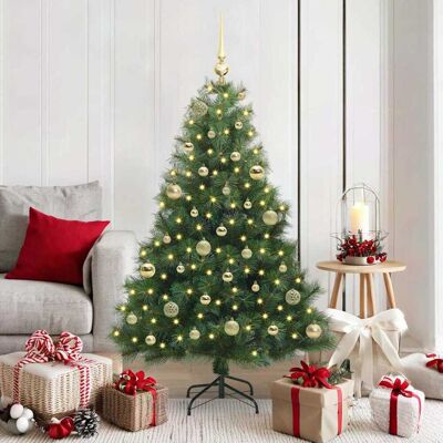 vidaXL Künstlicher Weihnachtsbaum mit 150 LEDs Grün 150 cm PE und PVC - Grün vidaXL Künstlicher Weihnachtsbaum mit 150 LEDs Grün 150 cm PE und PVC - Grün