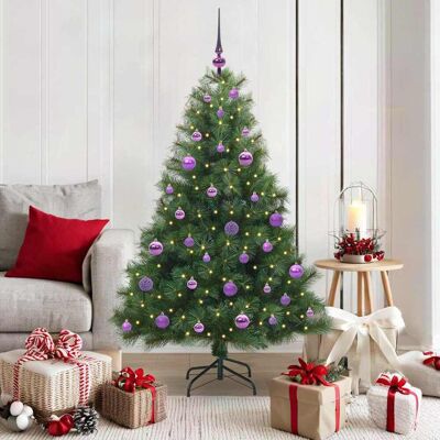 vidaXL Künstlicher Weihnachtsbaum mit 150 LEDs Grün 150 cm PE und PVC - Grün vidaXL Künstlicher Weihnachtsbaum mit 150 LEDs Grün 150 cm PE und PVC - Grün