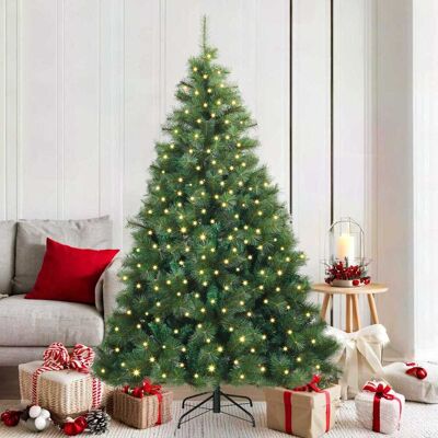 vidaXL Künstlicher Weihnachtsbaum mit 300 LEDs Grün 180 cm PE und PVC - Grün vidaXL Künstlicher Weihnachtsbaum mit 300 LEDs Grün 180 cm PE und PVC - Grün