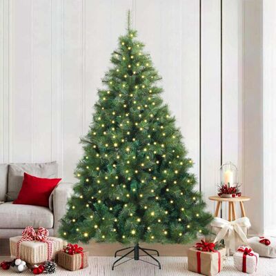 vidaXL Künstlicher Weihnachtsbaum mit 300 LEDs Grün 210 cm PE und PVC - Grün vidaXL Künstlicher Weihnachtsbaum mit 300 LEDs Grün 210 cm PE und PVC - Grün