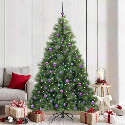 vidaXL Künstlicher Weihnachtsbaum mit 300 LEDs Grün 210 cm PE und PVC - Grün vidaXL Künstlicher Weihnachtsbaum mit 300 LEDs Grün 210 cm PE und PVC - Grün