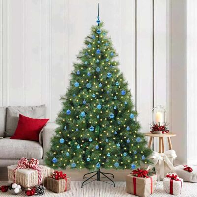vidaXL Künstlicher Weihnachtsbaum mit 300 LEDs Grün 210 cm PE und PVC - Grün vidaXL Künstlicher Weihnachtsbaum mit 300 LEDs Grün 210 cm PE und PVC - Grün