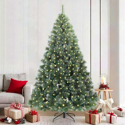 vidaXL Künstlicher Weihnachtsbaum mit 300 LEDs Grün 210 cm PE und PVC - Grün vidaXL Künstlicher Weihnachtsbaum mit 300 LEDs Grün 210 cm PE und PVC - Grün
