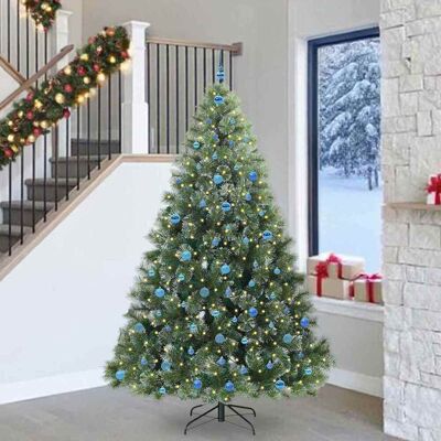 vidaXL Künstlicher Weihnachtsbaum mit 300 LEDs Grün 240 cm PE und PVC - Grün vidaXL Künstlicher Weihnachtsbaum mit 300 LEDs Grün 240 cm PE und PVC - Grün