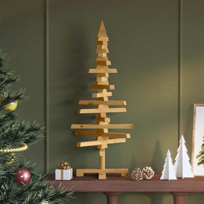 vidaXL Holz Weihnachtsbaum mit Ständer Braun 90 cm Massivholz Kiefer - Braun vidaXL Holz Weihnachtsbaum mit Ständer Braun 90 cm Massivholz Kiefer - Braun