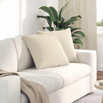 vidaXL Sofakissen 2 pcs Beige 50 x 50 cm Stoff - Beige vidaXL Sofakissen 2 pcs Beige 50 x 50 cm Stoff - Beige