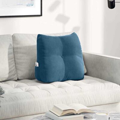 vidaXL Rücken Kissen Blau 45 x 24 x 50 cm Samt - Blau vidaXL Rücken Kissen Blau 45 x 24 x 50 cm Samt - Blau