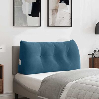 vidaXL Rücken Kissen Blau 100 x 24 x 50 cm Samt - Blau vidaXL Rücken Kissen Blau 100 x 24 x 50 cm Samt - Blau