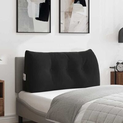 vidaXL Rücken Kissen Schwarz 100 x 24 x 50 cm Samt - Schwarz vidaXL Rücken Kissen Schwarz 100 x 24 x 50 cm Samt - Schwarz
