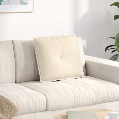 vidaXL Rücken Kissen Creme 50 x 45 cm Cordstoff - Creme vidaXL Rücken Kissen Creme 50 x 45 cm Cordstoff - Creme