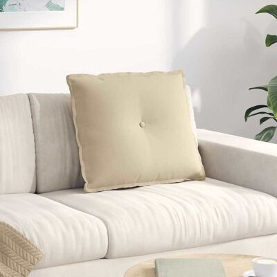 vidaXL Rücken Kissen Creme 60 x 50 cm Mikrofaserstoff - Creme vidaXL Rücken Kissen Creme 60 x 50 cm Mikrofaserstoff - Creme