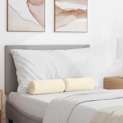 vidaXL Bolsterkissen 2 pcs Creme Ø 15 x 40 cm Cordstoff - Creme vidaXL Bolsterkissen 2 pcs Creme Ø 15 x 40 cm Cordstoff - Creme