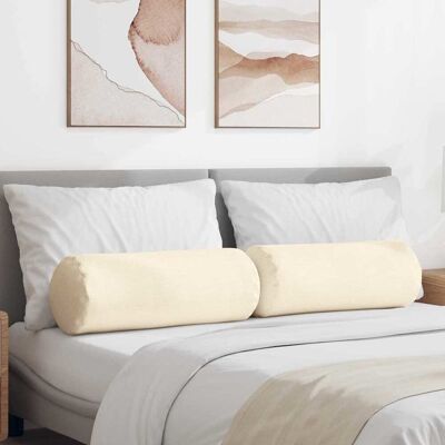vidaXL Bolsterkissen 2 pcs Creme Ø 25 x 70 cm Cordstoff - Creme vidaXL Bolsterkissen 2 pcs Creme Ø 25 x 70 cm Cordstoff - Creme