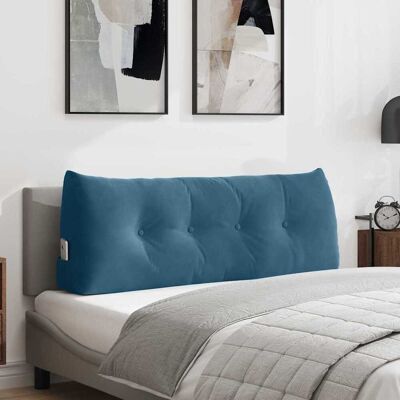 vidaXL Rücken Kissen Blau 120 x 24 x 50 cm Samt - Blau vidaXL Rücken Kissen Blau 120 x 24 x 50 cm Samt - Blau