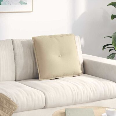 vidaXL Rücken Kissen Creme 50 x 45 cm Mikrofaserstoff - Creme vidaXL Rücken Kissen Creme 50 x 45 cm Mikrofaserstoff - Creme