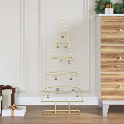 vidaXL Metall Weihnachtsbaum Gold 90 cm Pulverbeschichteter Stahl - Gold vidaXL Metall Weihnachtsbaum Gold 90 cm Pulverbeschichteter Stahl - Gold