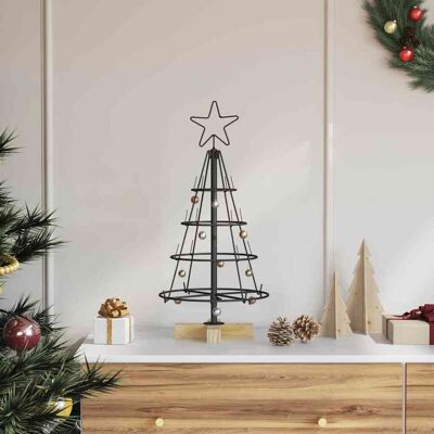 vidaXL Weihnachtsdeko mit Ständer Schwarz 60 cm Stahl - Schwarz vidaXL Weihnachtsdeko mit Ständer Schwarz 60 cm Stahl - Schwarz