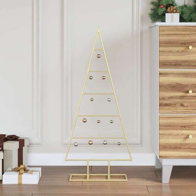 vidaXL Metall Weihnachtsbaum Gold 90 cm Pulverbeschichteter Stahl - Gold vidaXL Metall Weihnachtsbaum Gold 90 cm Pulverbeschichteter Stahl - Gold