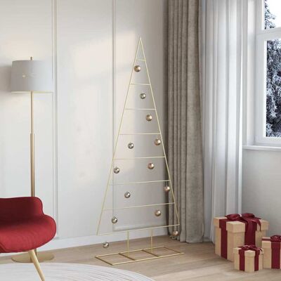 vidaXL Metall Weihnachtsbaum Gold 181 cm Pulverbeschichteter Stahl - Gold vidaXL Metall Weihnachtsbaum Gold 181 cm Pulverbeschichteter Stahl - Gold