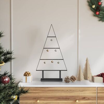 vidaXL Metall Weihnachtsbaum mit Ständer Schwarz 60 cm Stahl - Schwarz vidaXL Metall Weihnachtsbaum mit Ständer Schwarz 60 cm Stahl - Schwarz