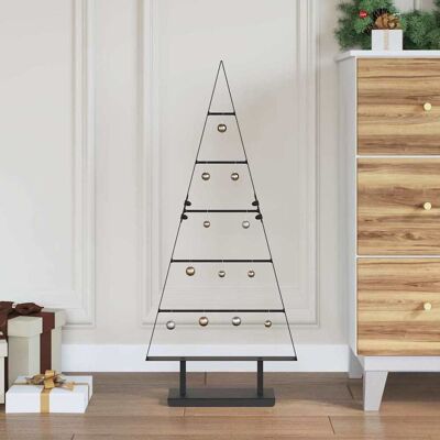 vidaXL Metall Weihnachtsbaum mit Ständer Schwarz 90 cm Stahl - Schwarz vidaXL Metall Weihnachtsbaum mit Ständer Schwarz 90 cm Stahl - Schwarz