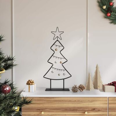 vidaXL Metall Weihnachtsbaum mit Ständer Schwarz 60 cm Stahl - Schwarz vidaXL Metall Weihnachtsbaum mit Ständer Schwarz 60 cm Stahl - Schwarz