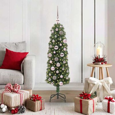 vidaXL Künstlicher Weihnachtsbaum mit 150 LEDs mit Ständer Grün 120 cm - Grün vidaXL Künstlicher Weihnachtsbaum mit 150 LEDs mit Ständer Grün 120 cm - Grün