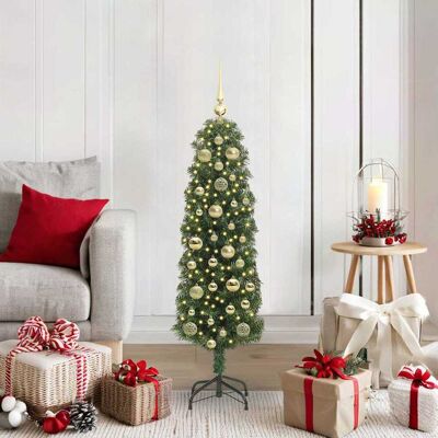 vidaXL Künstlicher Weihnachtsbaum mit 150 LEDs mit Ständer Grün 120 cm - Grün vidaXL Künstlicher Weihnachtsbaum mit 150 LEDs mit Ständer Grün 120 cm - Grün