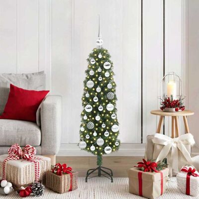 vidaXL Künstlicher Weihnachtsbaum mit 150 LEDs mit Ständer Grün 120 cm - Grün vidaXL Künstlicher Weihnachtsbaum mit 150 LEDs mit Ständer Grün 120 cm - Grün